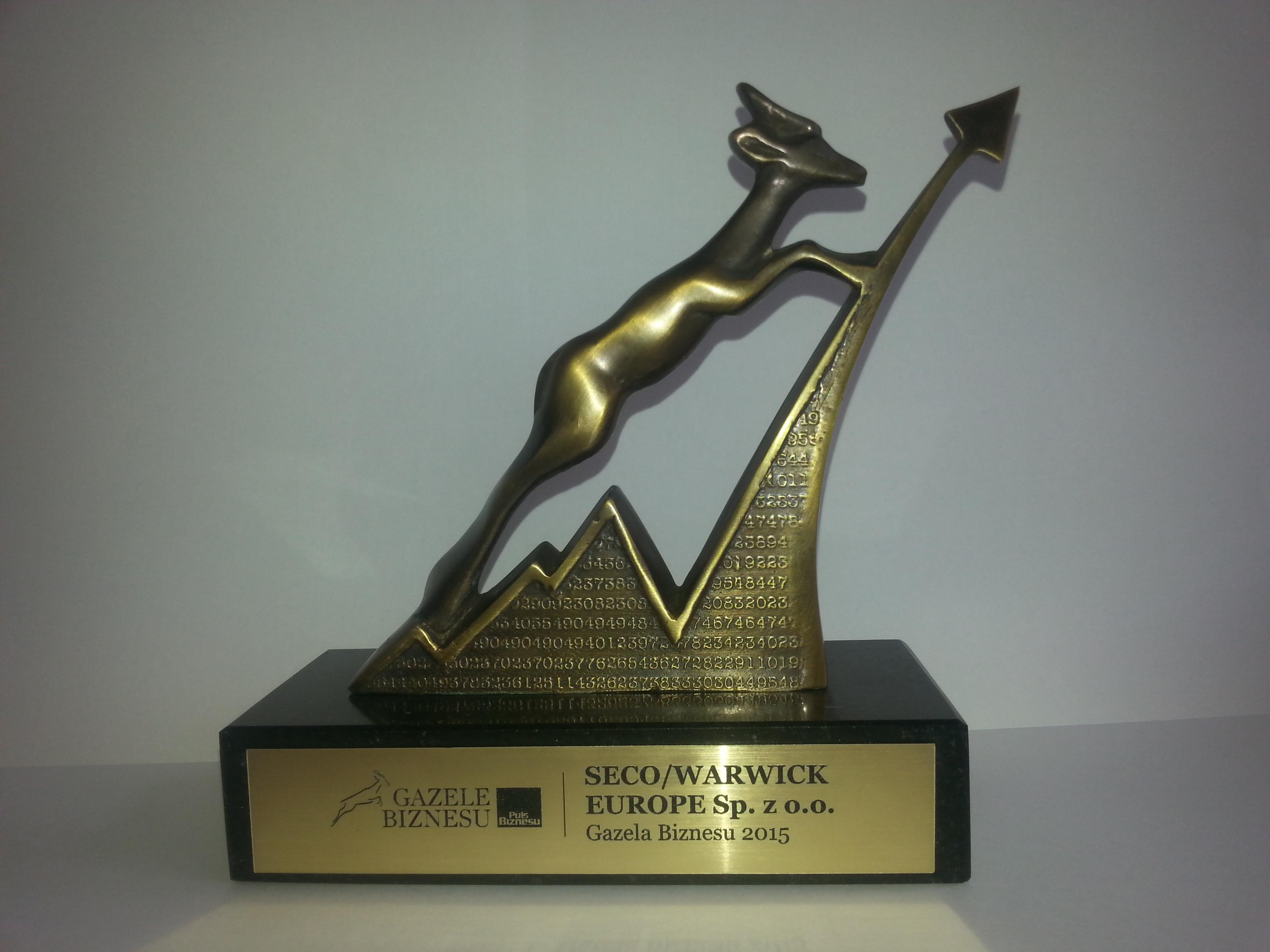 SECO/WARWICK wurde wieder  mit ‚Business Gazelle‘ ausgezeichnet