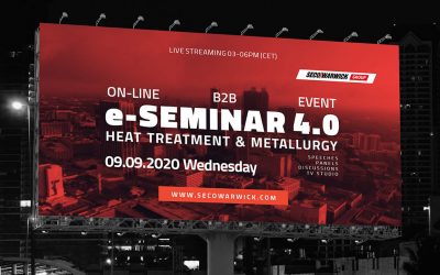 SECO/WARWICK organizes the world’s first such online event — Heat Treatment 4.0 e-SEMINAR