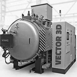 Vacuum furnace for metals after additive manufacturing  - Vector 3D