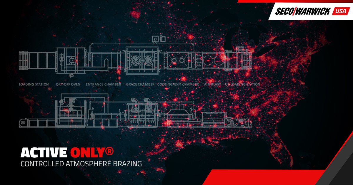 SECO/WARWICK USA otrzymało Kontrakt na Piec do Lutowania w Kontrolowanej Atmosferze – Active Only® (Controlled Atmosphere Brazing Furnace)