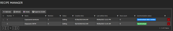 Recipe manager Recipe manager Automation service