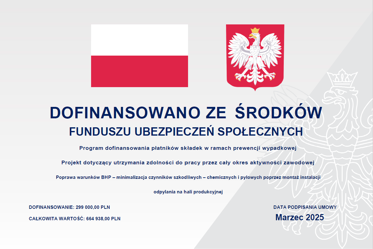 Dofinansowanie z Zakładu Ubezpieczeń Społecznych dla SECO/WARWICK