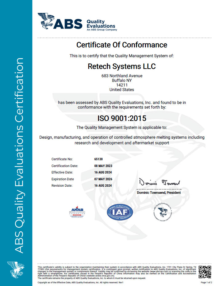 ISO 9001 RETECH US